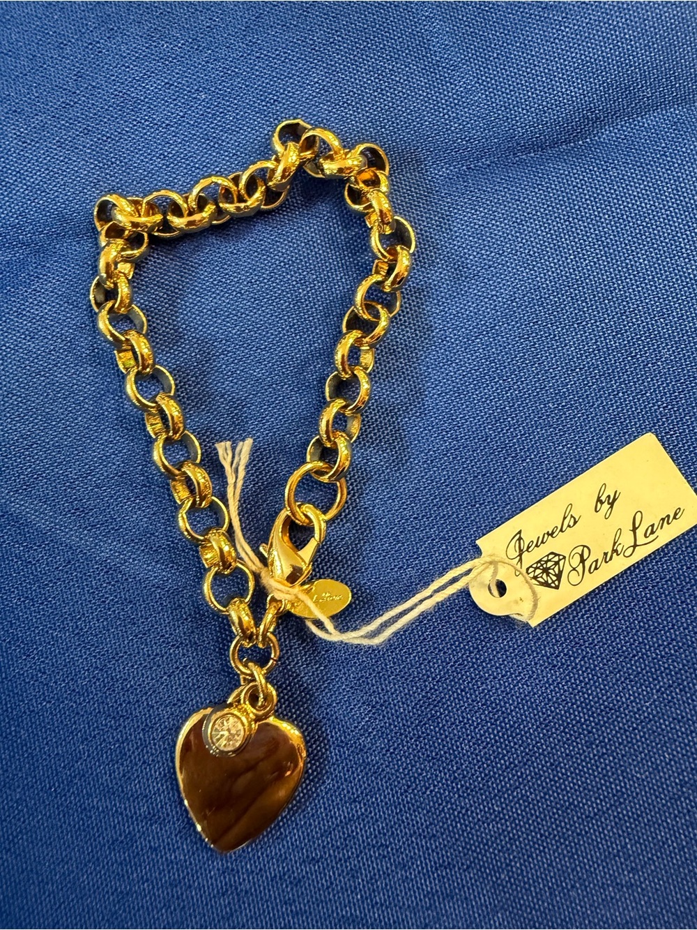 Park Lane Cherish Gold Heart Charm Bracelet New With Tags